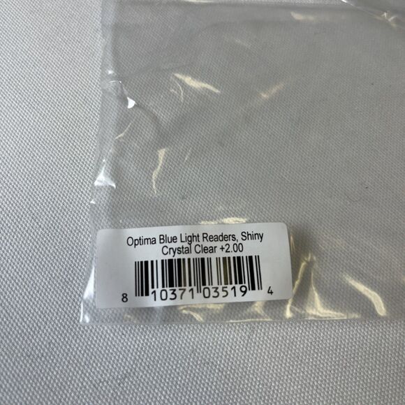 MicroVision Optical Blue Light Blocking Readers Optima Clear Frame w Case 2.00 - Picture 7 of 7